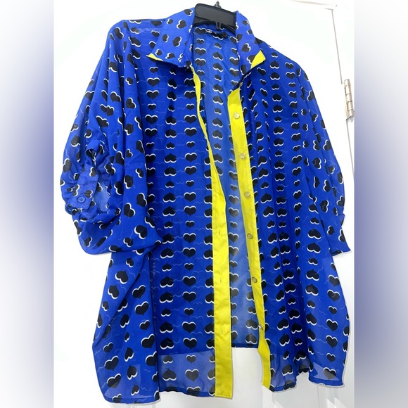 Heart pattern button down - Picture 3 of 10